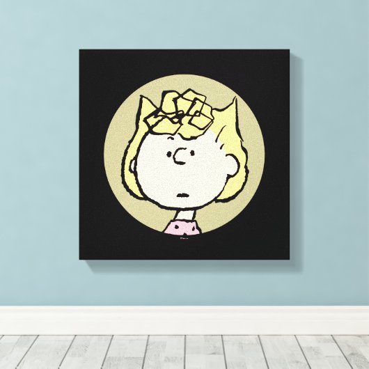 Erdnüsse | Sally's Faces Leinwanddruck (Insitu (Holzboden))