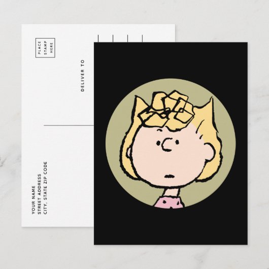 Erdnüsse | Sally's Faces Postkarte (Vorne/Hinten)