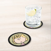 Erdnüsse | Sally's Faces Runder Pappuntersetzer (Vor Ort)