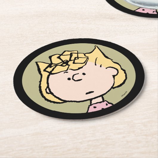 Erdnüsse | Sally's Faces Runder Pappuntersetzer (Angewinkelt)