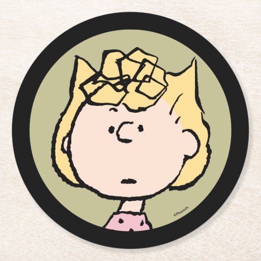 Erdnüsse | Sally's Faces Runder Pappuntersetzer (Vorderseite)