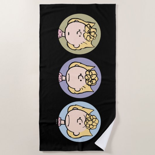 Erdnüsse | Sally's Faces Strandtuch (Vorderseite)