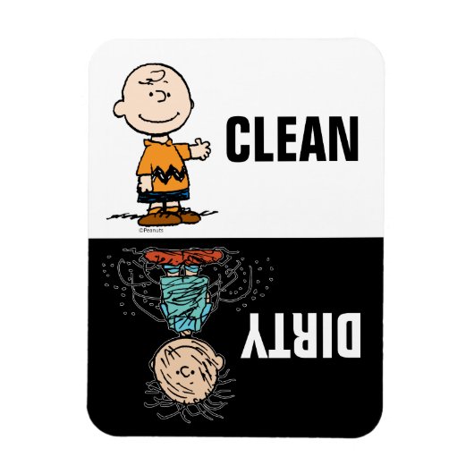 Erdnüsse | Saubere und dreckige Geschirr Magnet (Vertikal)