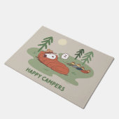 Erdnüsse | Schlafanzüge für Snoopy und Holz Fußmatte (Schrägansicht)