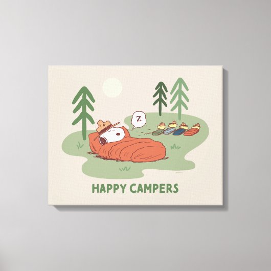 Erdnüsse | Schlafanzüge für Snoopy und Holz Leinwanddruck (Vorderseite)