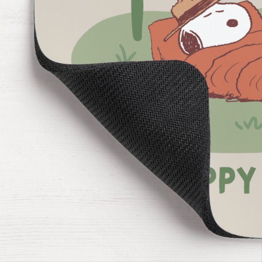 Erdnüsse | Schlafanzüge für Snoopy und Holz Mousepad (Ecke)