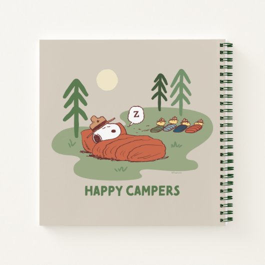 Erdnüsse | Schlafanzüge für Snoopy und Holz Notizblock (Rückseite)