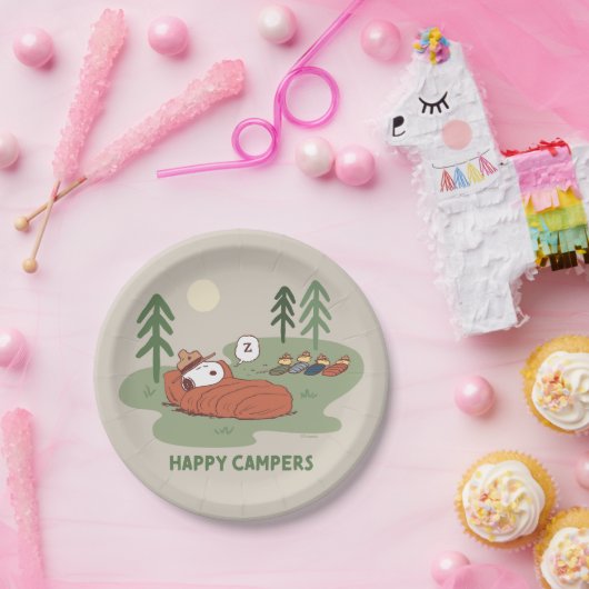 Erdnüsse | Schlafanzüge für Snoopy und Holz Pappteller (Party)