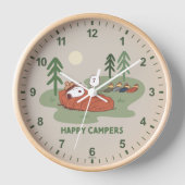 Erdnüsse | Schlafanzüge für Snoopy und Holz Uhr (Vorderseite)