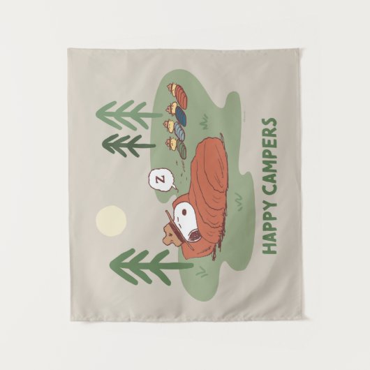 Erdnüsse | Schlafanzüge für Snoopy und Holz Wandteppich (Vorderseite)