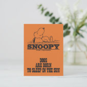 Erdnüsse | Schlafen in der Sonne Postkarte (Stehend Vorderseite)