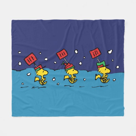 Erdnüsse | Schneeschuh-Team für Wälder Fleecedecke (Vorderseite (Horizontal))