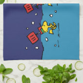 Erdnüsse | Schneeschuh-Team für Wälder Geschirrtuch (Gefaltet)