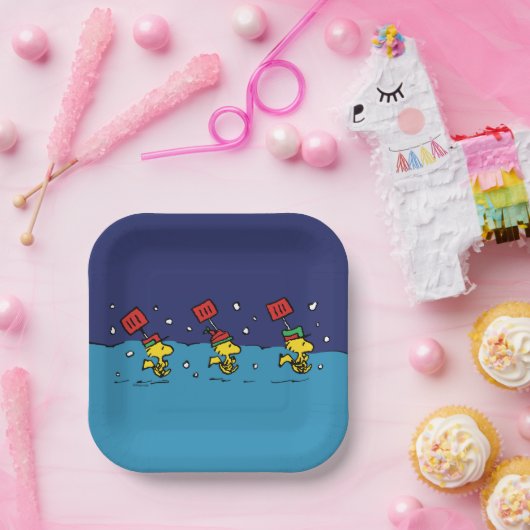 Erdnüsse | Schneeschuh-Team für Wälder Pappteller (Party)