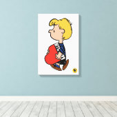 Erdnüsse | Schroeder Traveling Piano Leinwanddruck (Insitu (Holzboden))