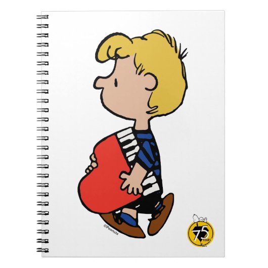 Erdnüsse | Schroeder Traveling Piano Notizblock (Vorderseite)