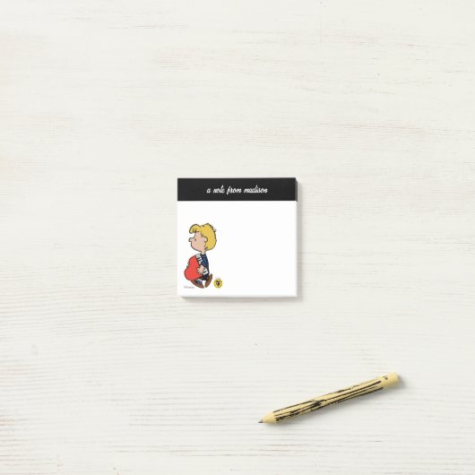 Erdnüsse | Schroeder Traveling Piano Post-it Klebezettel (Auf Schreibtisch)