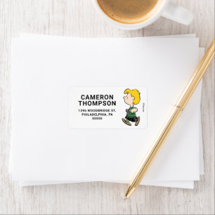 Erdnüsse Schroeder weg vom Piano Adressaufkleber