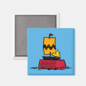 Erdnüsse | Seeschiff aus Holz Magnet (Vorderseite/Rückseite)