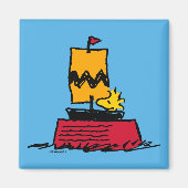 Erdnüsse | Seeschiff aus Holz Magnet (Vorne)