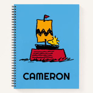 Erdnüsse   Seeschiff aus Holz Notizblock