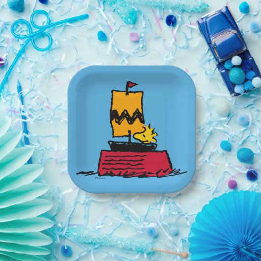 Erdnüsse | Seeschiff aus Holz Pappteller (Party)