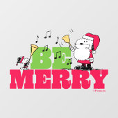 Erdnüsse | Sei frohe Weihnachten Fensteraufkleber (Blatt)