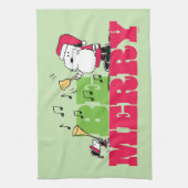 Erdnüsse | Sei frohe Weihnachten Geschirrtuch (Vertikal)