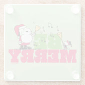 Erdnüsse | Sei frohe Weihnachten Glasuntersetzer (Rückseite)