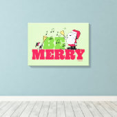 Erdnüsse | Sei frohe Weihnachten Leinwanddruck (Insitu (Holzboden))