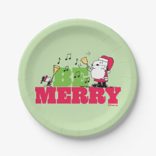 Erdnüsse   Sei frohe Weihnachten Pappteller