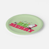 Erdnüsse | Sei frohe Weihnachten Pappteller (Schrägansicht)