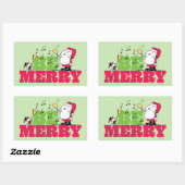 Erdnüsse | Sei frohe Weihnachten Rechteckiger Aufkleber (Blatt)