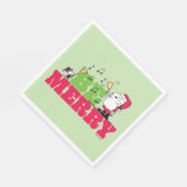 Erdnüsse | Sei frohe Weihnachten Serviette (Ecke)