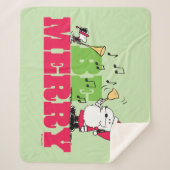 Erdnüsse | Sei frohe Weihnachten Sherpadecke (Vorderseite)