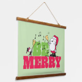 Erdnüsse | Sei frohe Weihnachten Wandteppich Mit Holzrahmen (Gewinkelt)