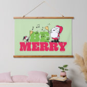 Erdnüsse | Sei frohe Weihnachten Wandteppich Mit Holzrahmen (Schlafzimmer)