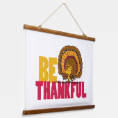 Erdnüsse | Seid dankbar Woodstock Türkei Wandteppich Mit Holzrahmen (Gewinkelt)