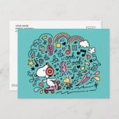 Erdnüsse | Skaten für Snoopy- und Holzrolle Postkarte (Vorne/Hinten)