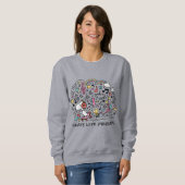 Erdnüsse | Skaten für Snoopy- und Holzrolle Sweatshirt (Vorne ganz)