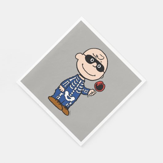 Erdnüsse | Skeleton Charlie Brown Serviette (Ecke)