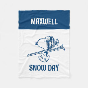 Erdnüsse   Skitour Snoopy Fleecedecke