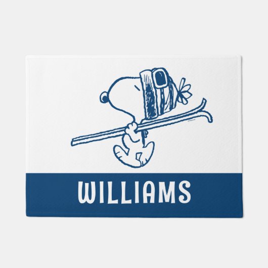 Erdnüsse | Skitour Snoopy Fußmatte (Vorderseite)