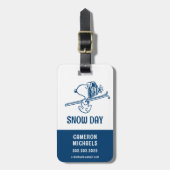 Erdnüsse | Skitour Snoopy Gepäckanhänger (Vorderseite vertikal)