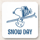 Erdnüsse | Skitour Snoopy Getränkeuntersetzer (Vorderseite)