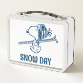 Erdnüsse | Skitour Snoopy Metall Brotdose (Rückseite)