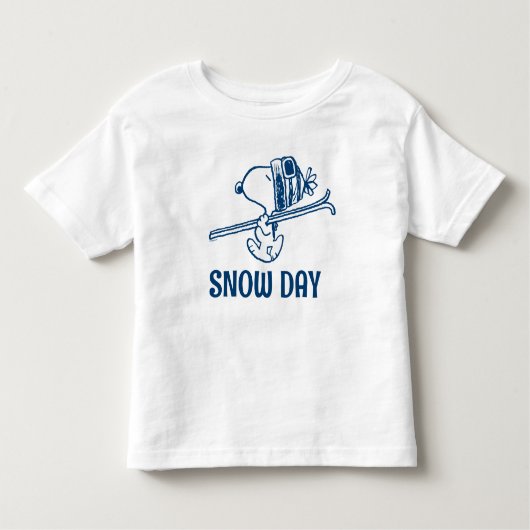 Erdnüsse | Skitour Snoopy | Name hinzufügen Kleinkind T-shirt (Vorderseite)