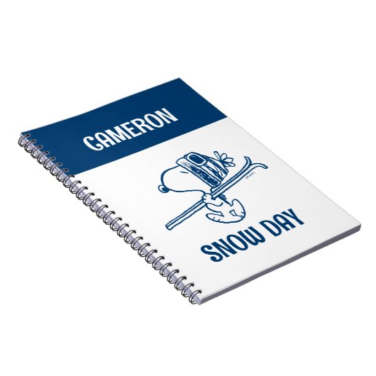 Erdnüsse | Skitour Snoopy Notizblock (Rechte Seite)