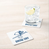 Erdnüsse | Skitour Snoopy Rechteckiger Pappuntersetzer (Vor Ort)