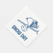 Erdnüsse | Skitour Snoopy Serviette (Ecke)